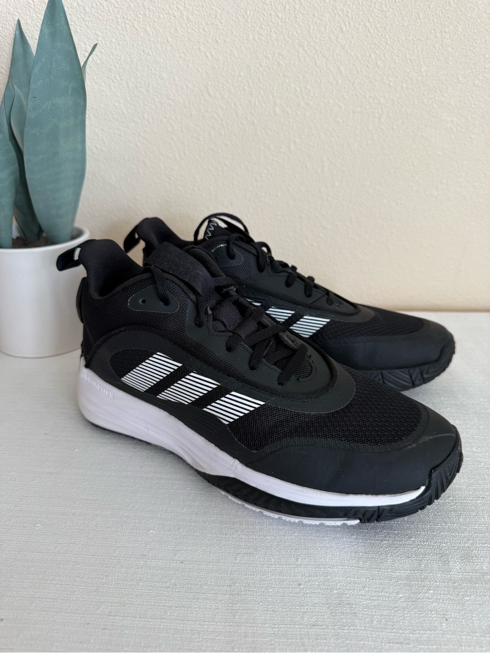 Adidas Men's Own The Game 3.0 Black/White Athletic High Top Basketball Sneakers